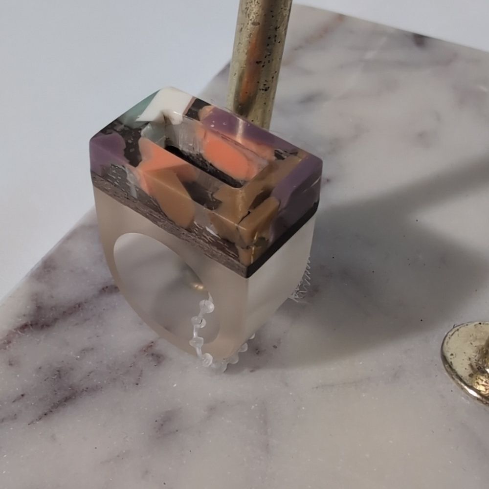 Elegant Marble and Brass Candle Holder